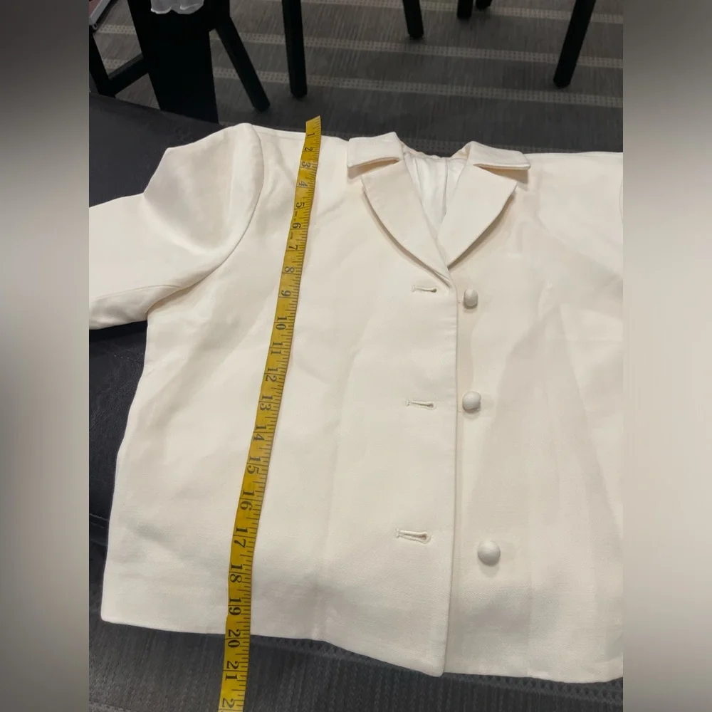 Dior Cream Button-Front Cropped Jacket